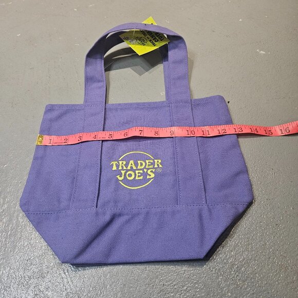 NWT Trader Joe's Limited Edition Mini Canvas Tote Bag - Picture 3 of 3